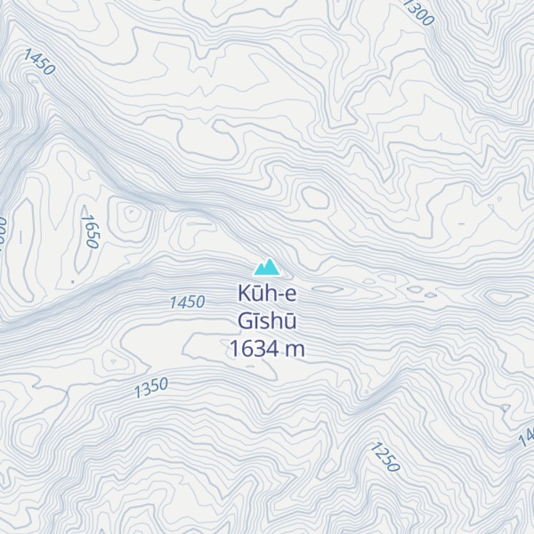 Map of Kūh-e Gīshū