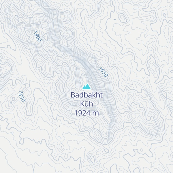 Map of Badbakht Kūh