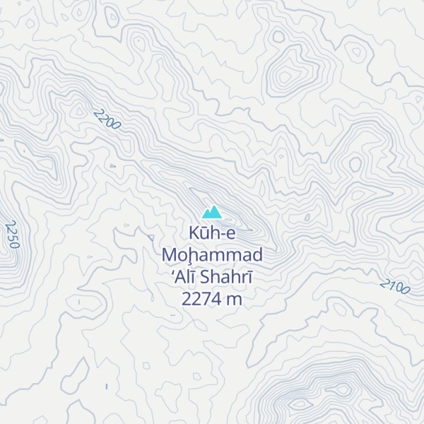 Map of Kūh-e Moḩammad ‘Alī Shahrī