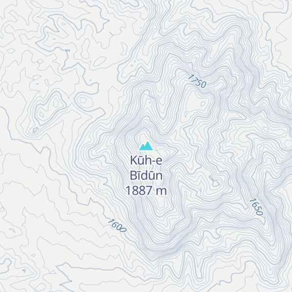 Map of Kūh-e Bīdūn
