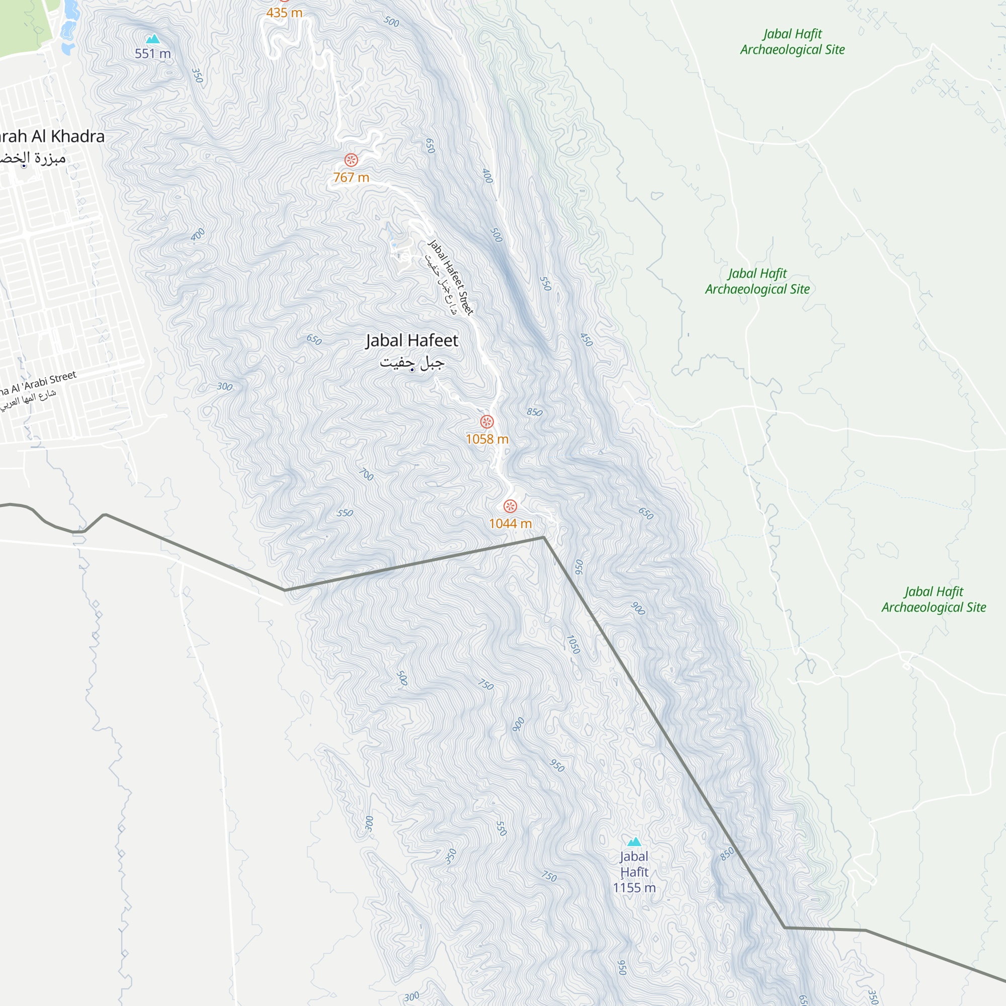 Jebel Hafeet map