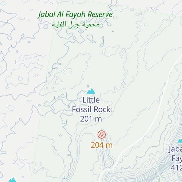 Map of Little Fossil Rock