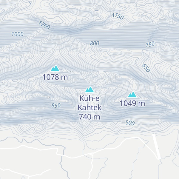 Map of Kūh-e Kahtek