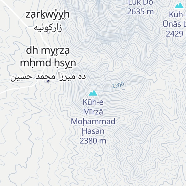 Map of Kūh-e Mīrzā Moḩammad Ḩasan