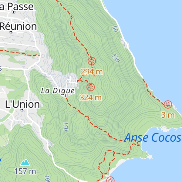 Map of Nid d'Aigle (Belle Vue)