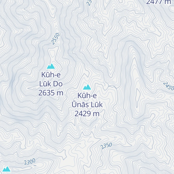 Map of Kūh-e Ūnās Lūk