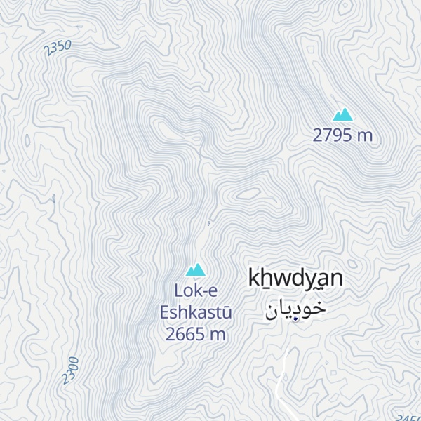 Map of Kūh-e Khūdīan