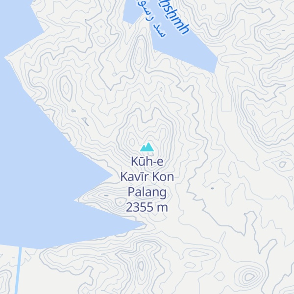 Map of Kūh-e Kavīr Kon Palang