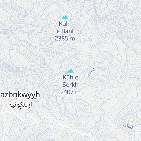 Map of Kūh-e Sorkh