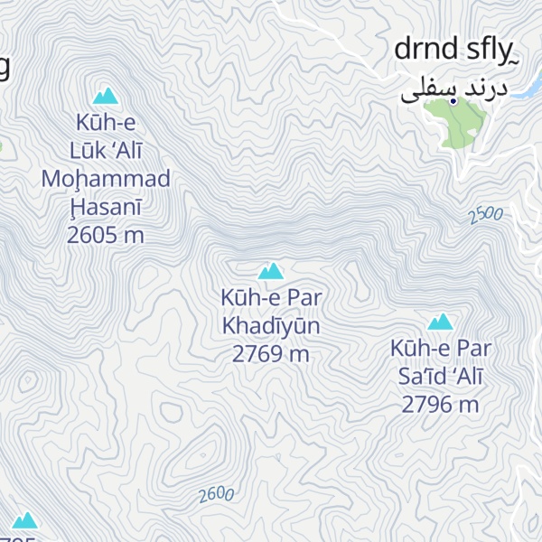 Map of Kūh-e Par Khadīyūn