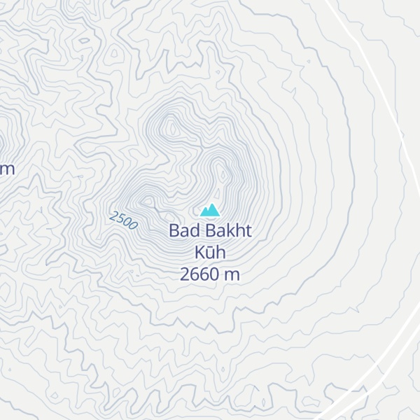 Map of Bad Bakht Kūh