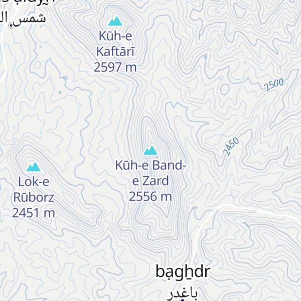 Map of Kūh-e Band-e Zard