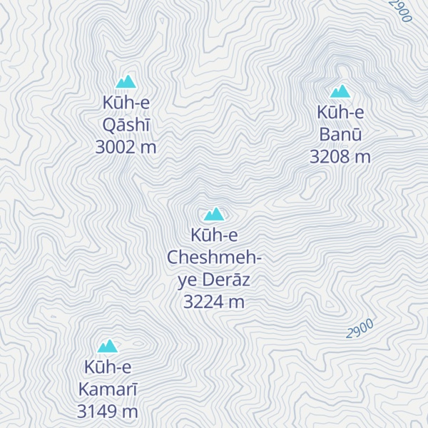 Map of Kūh-e Cheshmeh-ye Derāz