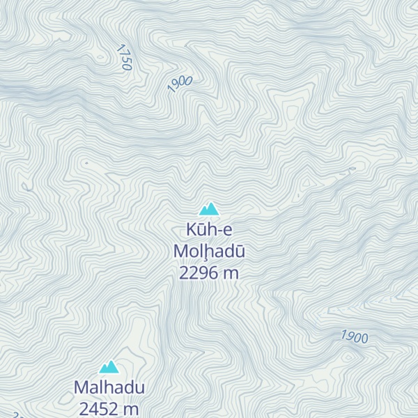 Map of Kūh-e Molḩadū