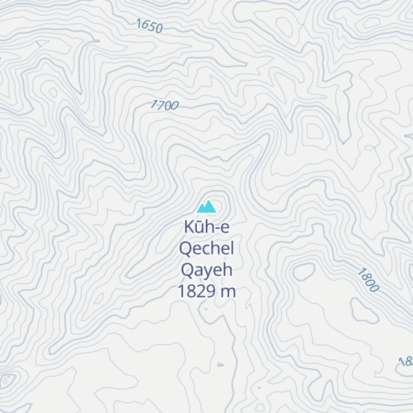 Map of Kūh-e Qechel Qayeh