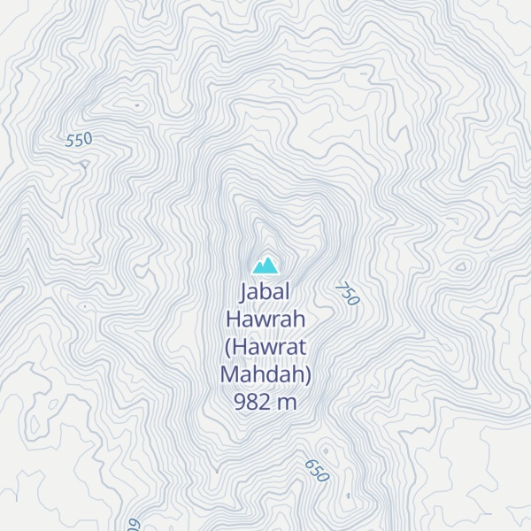 Map of Jabal Hawrah (Hawrat Mahdah)