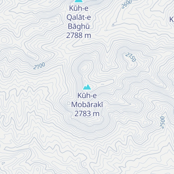 Map of Kūh-e Mobārakī