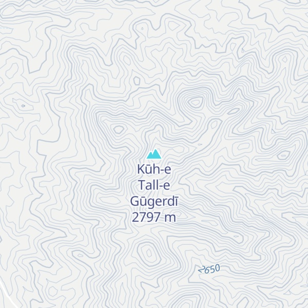 Map of Kūh-e Tall-e Gūgerdī
