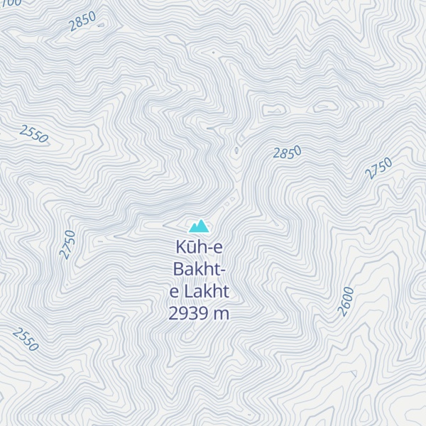 Map of Kūh-e Bakht-e Lokht