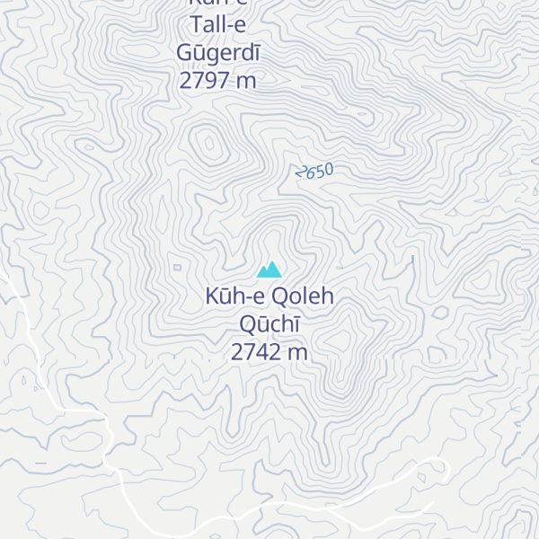 Map of Kūh-e Qoleh Qūchī