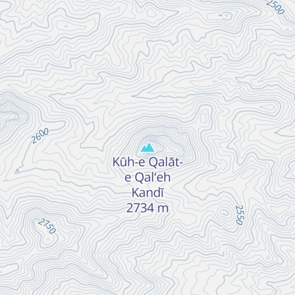Map of Kūh-e Qalāt-e Qal‘eh Kandī