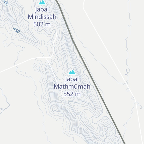 Map of Jabal Mathmūmah