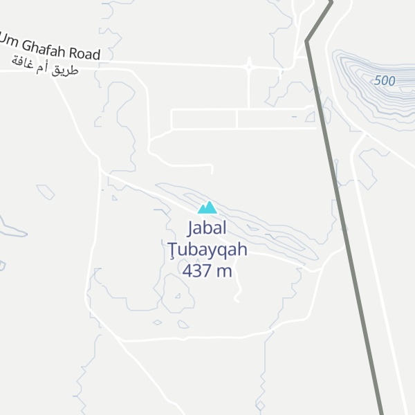 Map of Jabal Ţubayqah