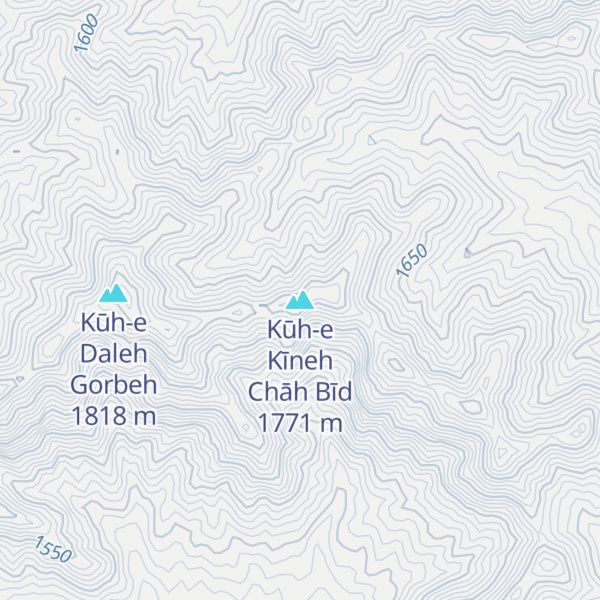 Map of Kūh-e Kīneh Chāh Bīd