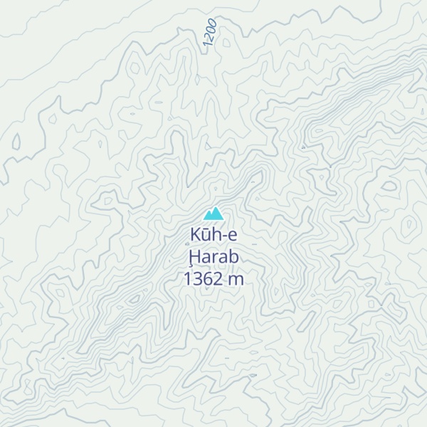 Map of Kūh-e Ḩarab
