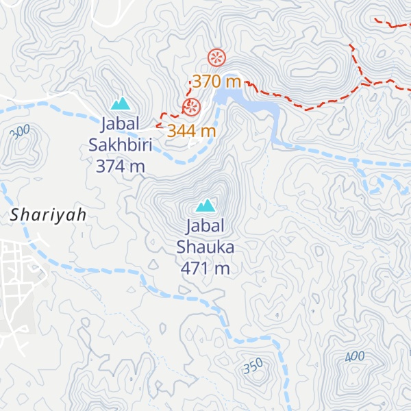 Map of Jabal Shauka
