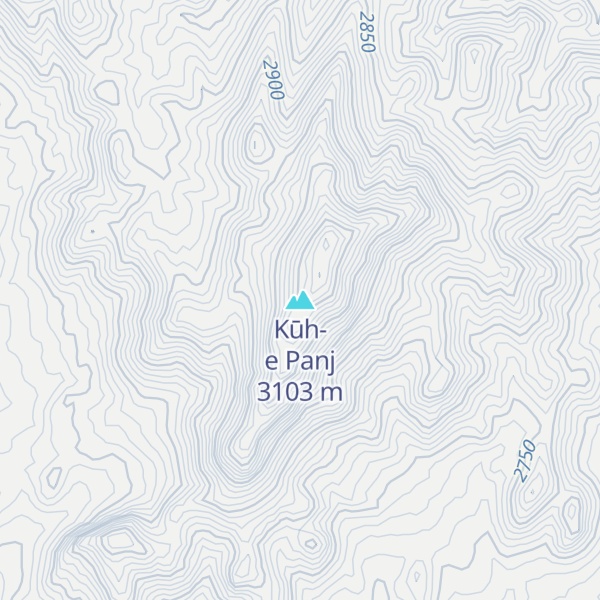 Map of Kūh-e Panj