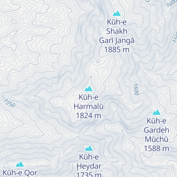 Map of Kūh-e Harmalū