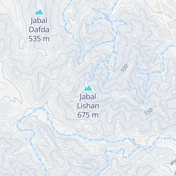 Map of Jabal Lishan
