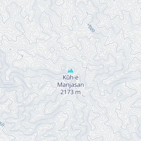 Map of Kūh-e Manjasan