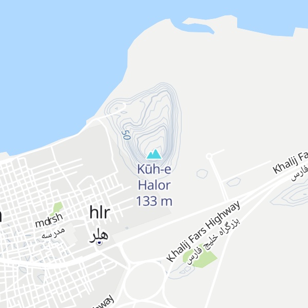 Map of Kūh-e Halor