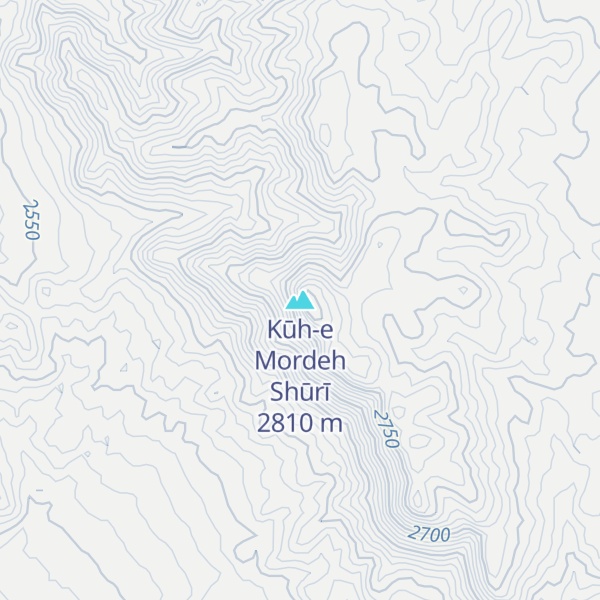 Map of Kūh-e Mordeh Shūrī