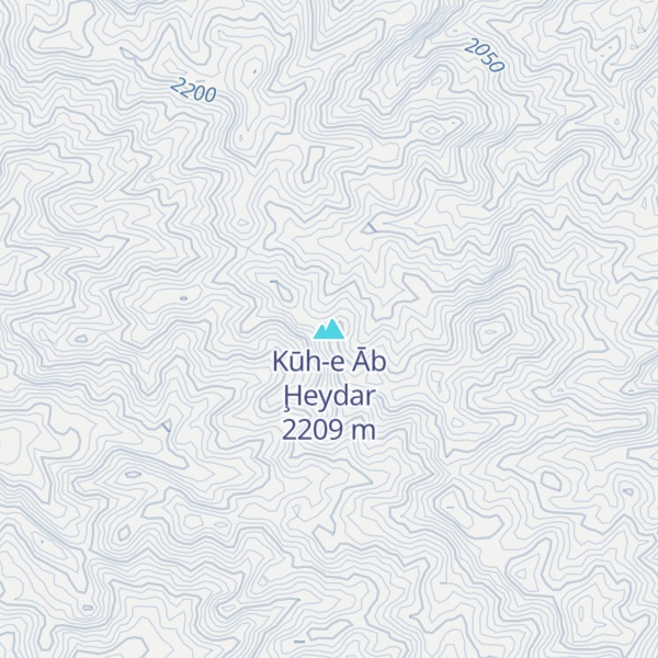 Map of Kūh-e Āb Ḩeydar