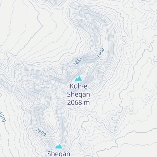 Map of Kūh-e Shegan