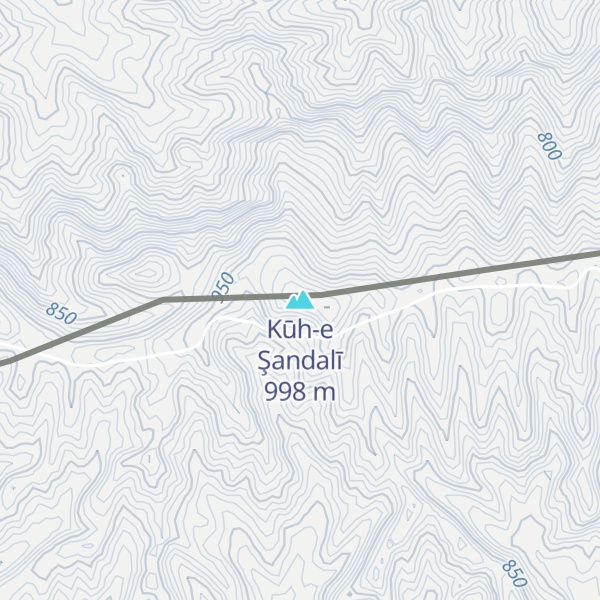 Map of Kūh-e Şandalī