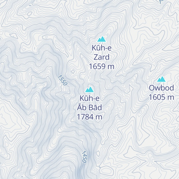 Map of Kūh-e Āb Bād