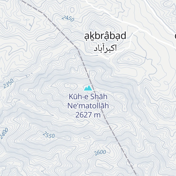 Map of Kūh-e Shāh Ne‘matollāh