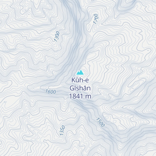 Map of Kūh-e Handūn