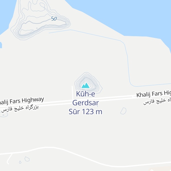 Map of Kūh-e Gerdsar Sūr