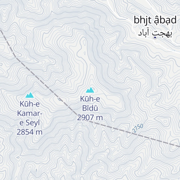 Map of Kūh-e Bīdū