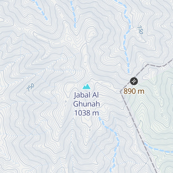 Map of Jabal Al Ghunah