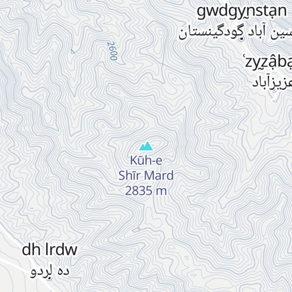 Map of Kūh-e Shīr Mard