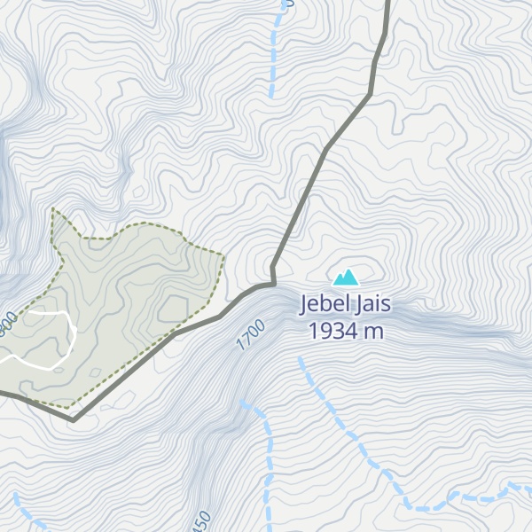 Map of Jebel Jais Western Peak