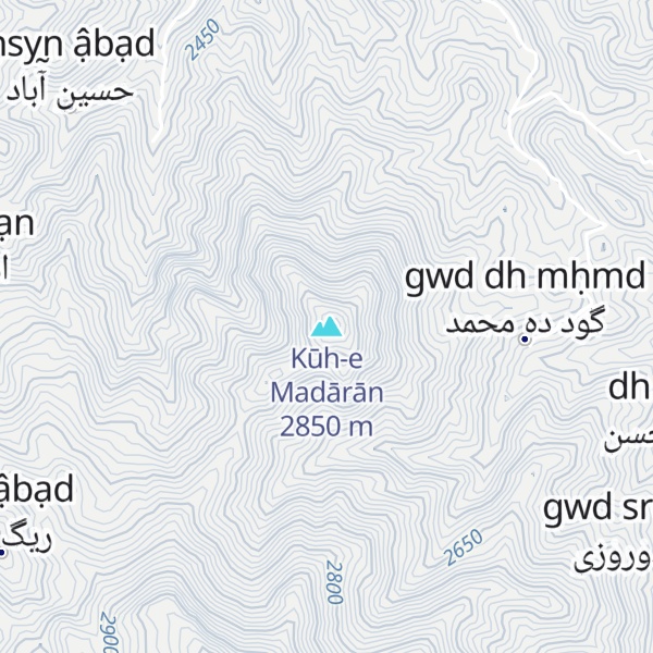 Map of Kūh-e Madārān