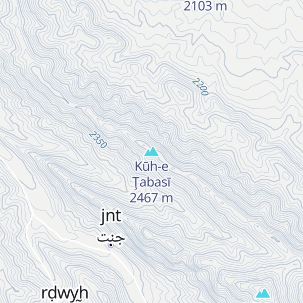 Map of Kūh-e Ţabasī