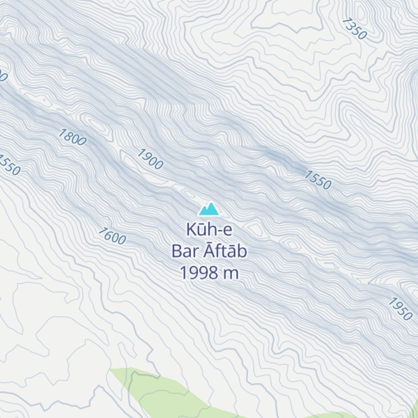 Map of Kūh-e Bar Āftāb